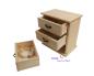 Preview: Holzkästchen Holz Kommode Aufbewahrungsbox Sammelkasten mit 3 Schubladen